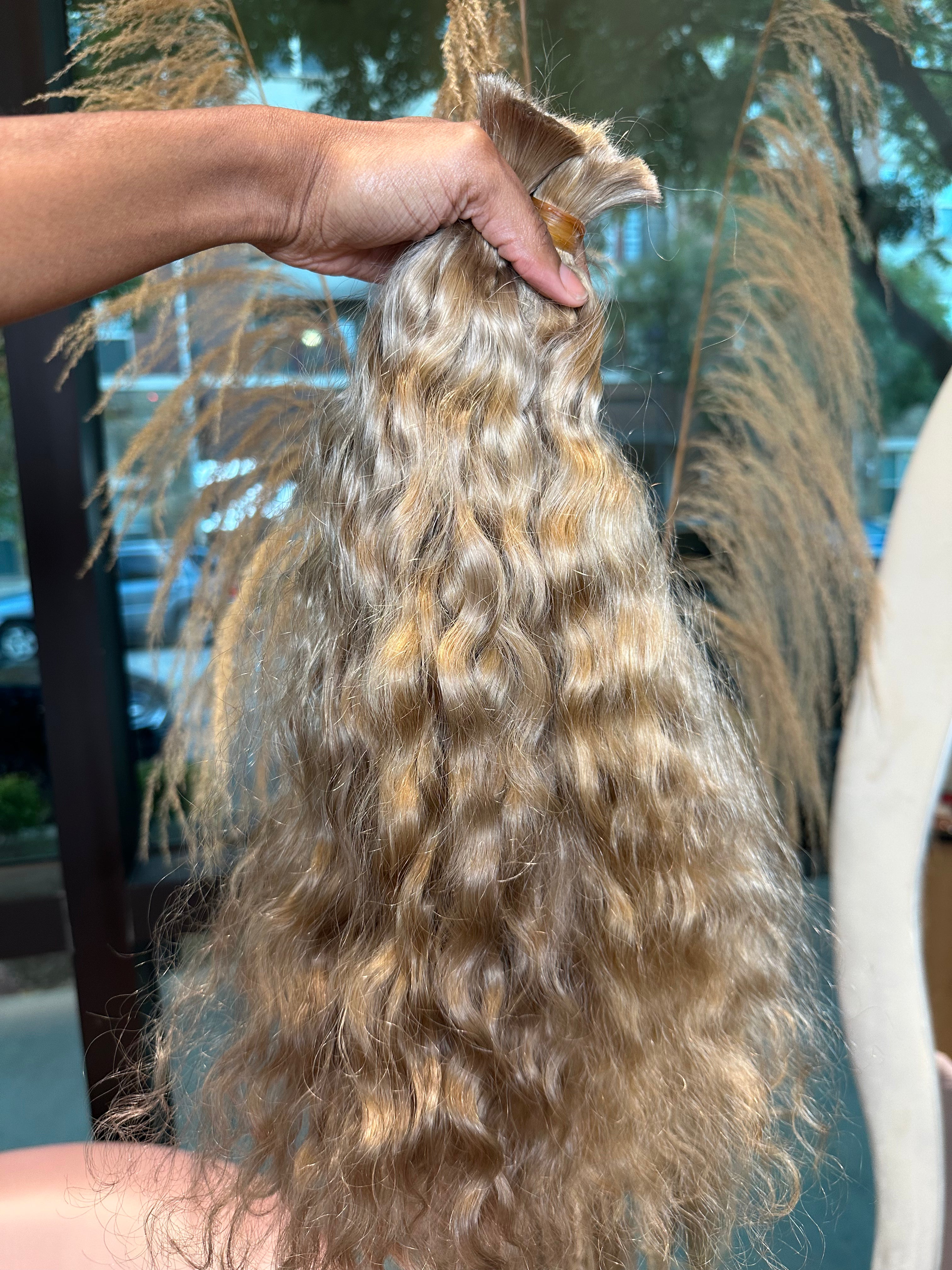 Ash Blonde Burmese Bulk Hair